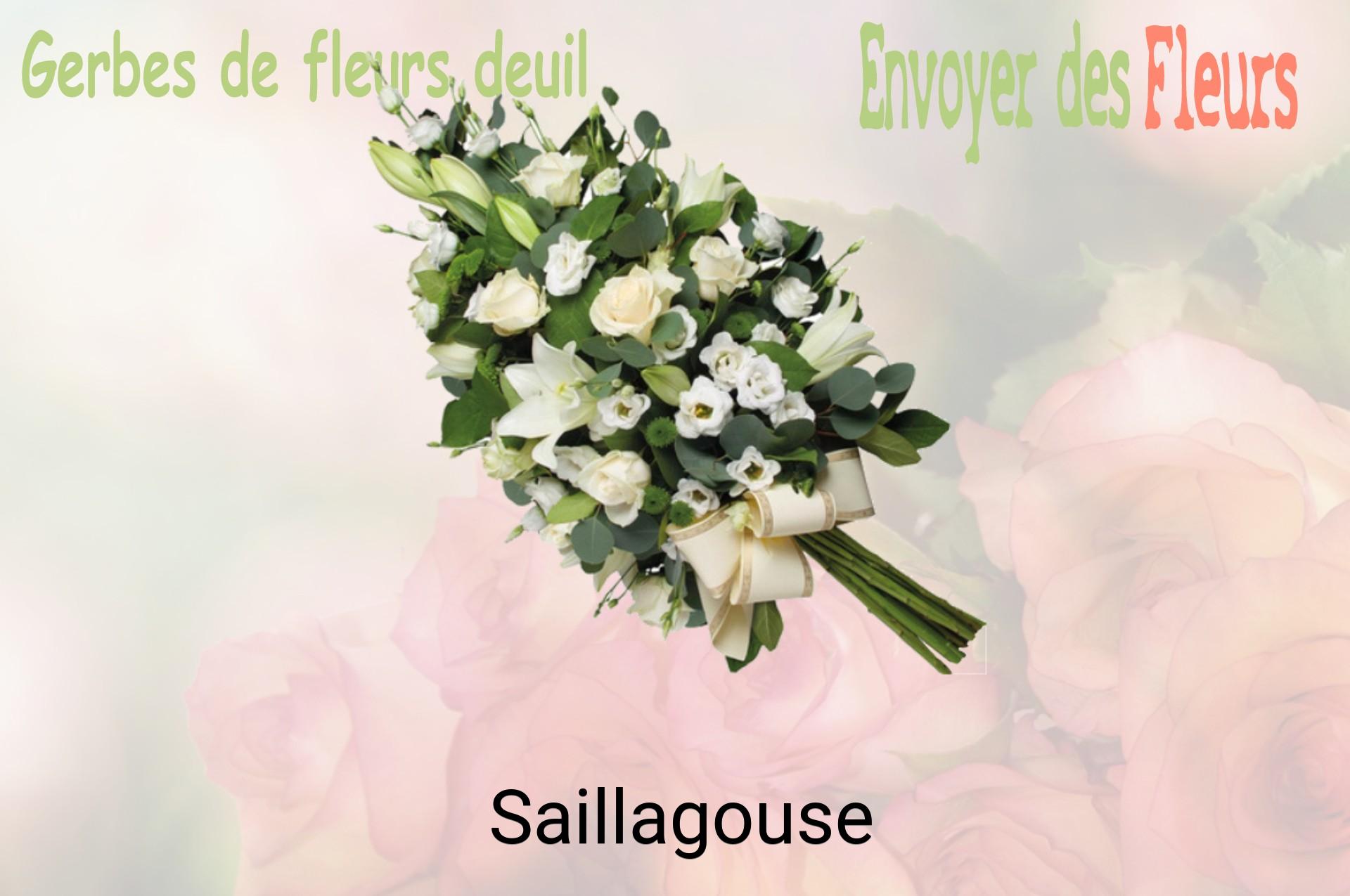 Gerbe de fleurs de deuil livrée à Saillagouse